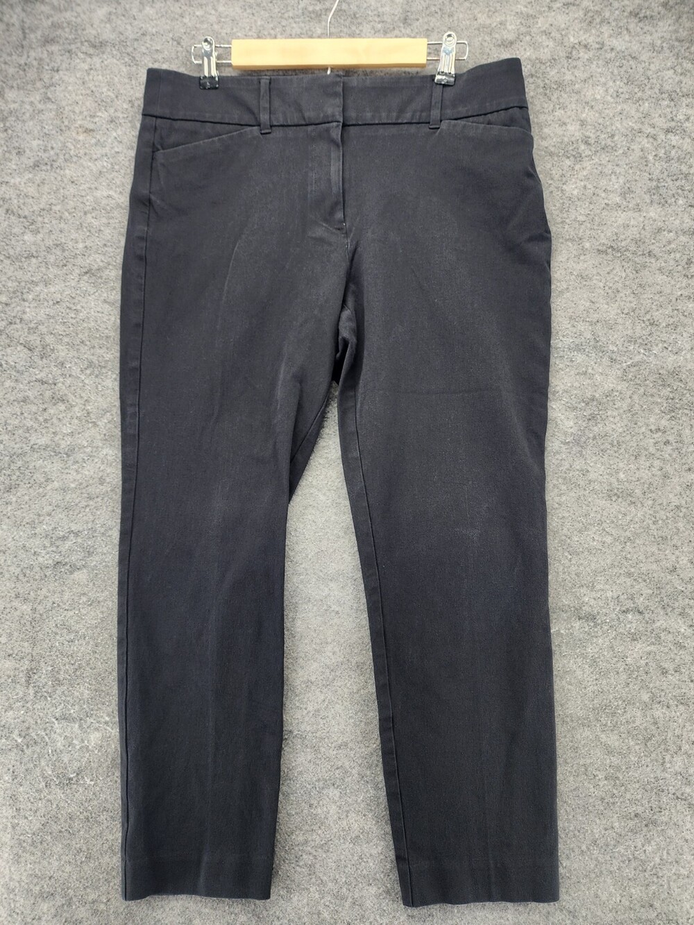 LOFT Ann Taylor Pants Womens 12 Skinny Ankle Black Mid Rise